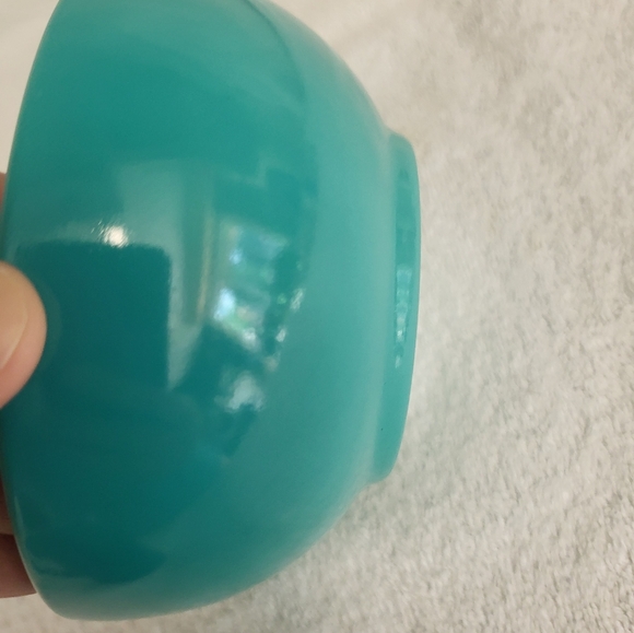 Vintage Fire King teal cereal bowl - Picture 3 of 3